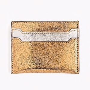 J. Crew Metallic Leather Slip Card Case